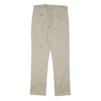 LEVI'S Mens Cotton Blend Beige Slim Straight Trousers W30 L30 Classic Closure