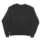 CHAMPION Mens Black Volleyball Crew Neck M Logo Cotton Blend Pullover Sweatshirt