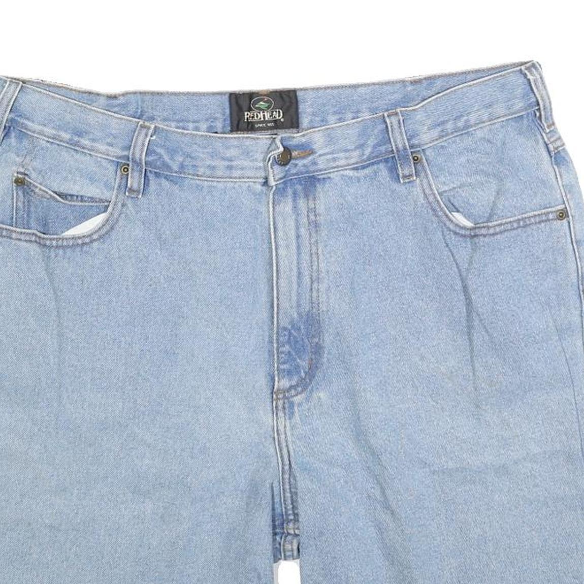 RED HEAD Mens Shorts Blue Denim XL W38 Classic Relaxed Fit Cotton Blend