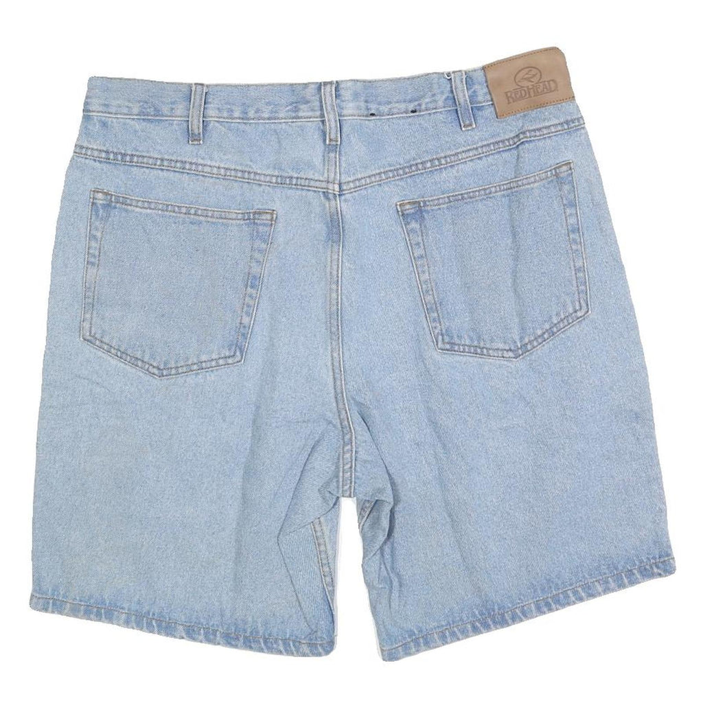 RED HEAD Mens Shorts Blue Denim XL W38 Classic Relaxed Fit Cotton Blend