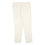 ETRO Womens Slim White Polyester Blend Zip Trousers W32 L30 Casual Chic