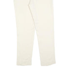 ETRO Womens Slim White Polyester Blend Zip Trousers W32 L30 Casual Chic