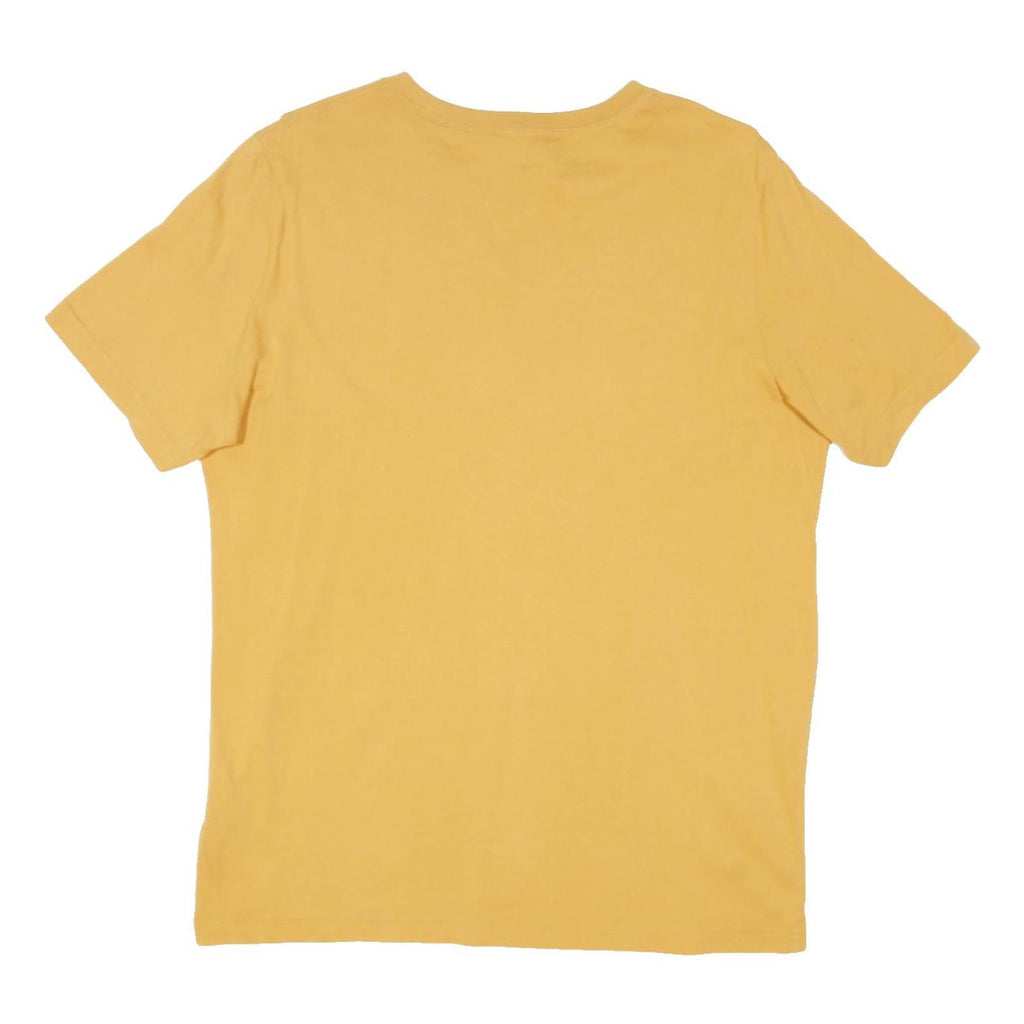 PUMA Mens Yellow Cotton Blend Modern T-Shirt M Short Sleeve Crew Neck Logo Print