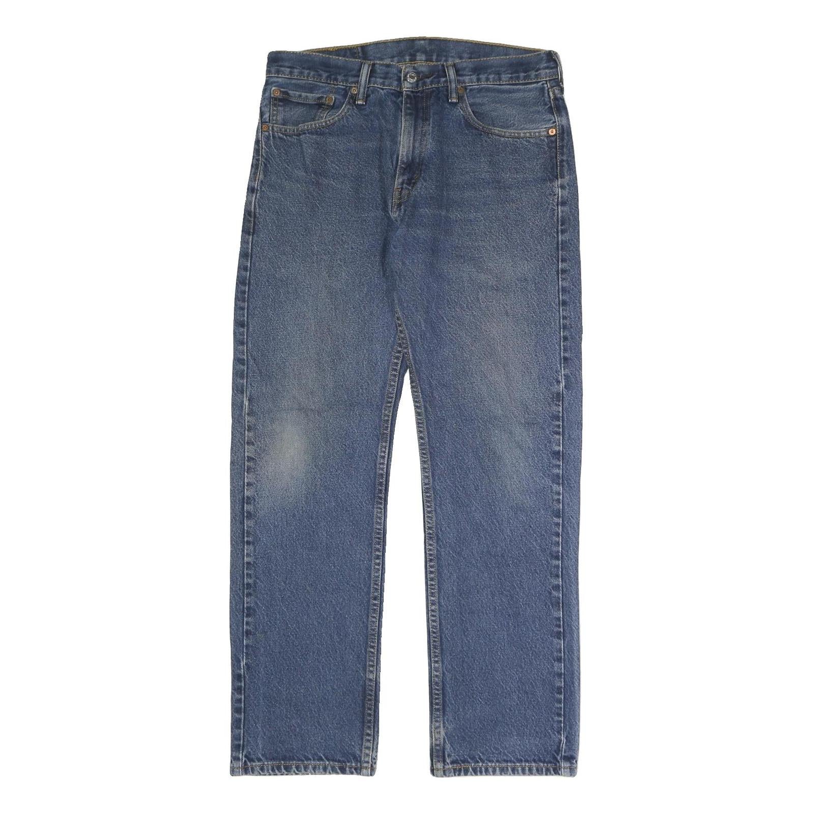 LEVI'S 505 Mens Jeans Blue Regular Straight Denim Medium W33 L32 Classic Fit Zip