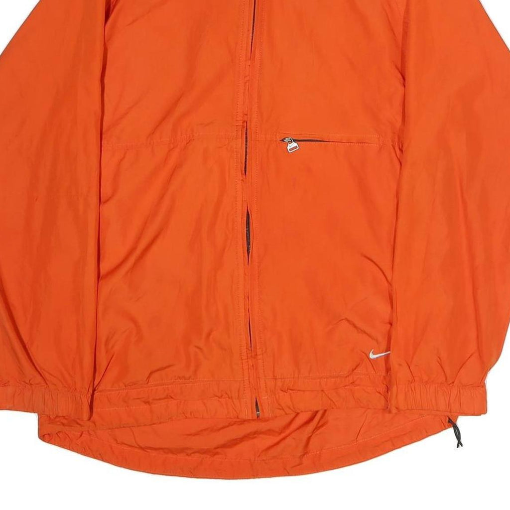 ADIDAS Mens Orange Jacket S Polyester Plain Zip Sport Lightweight Casual