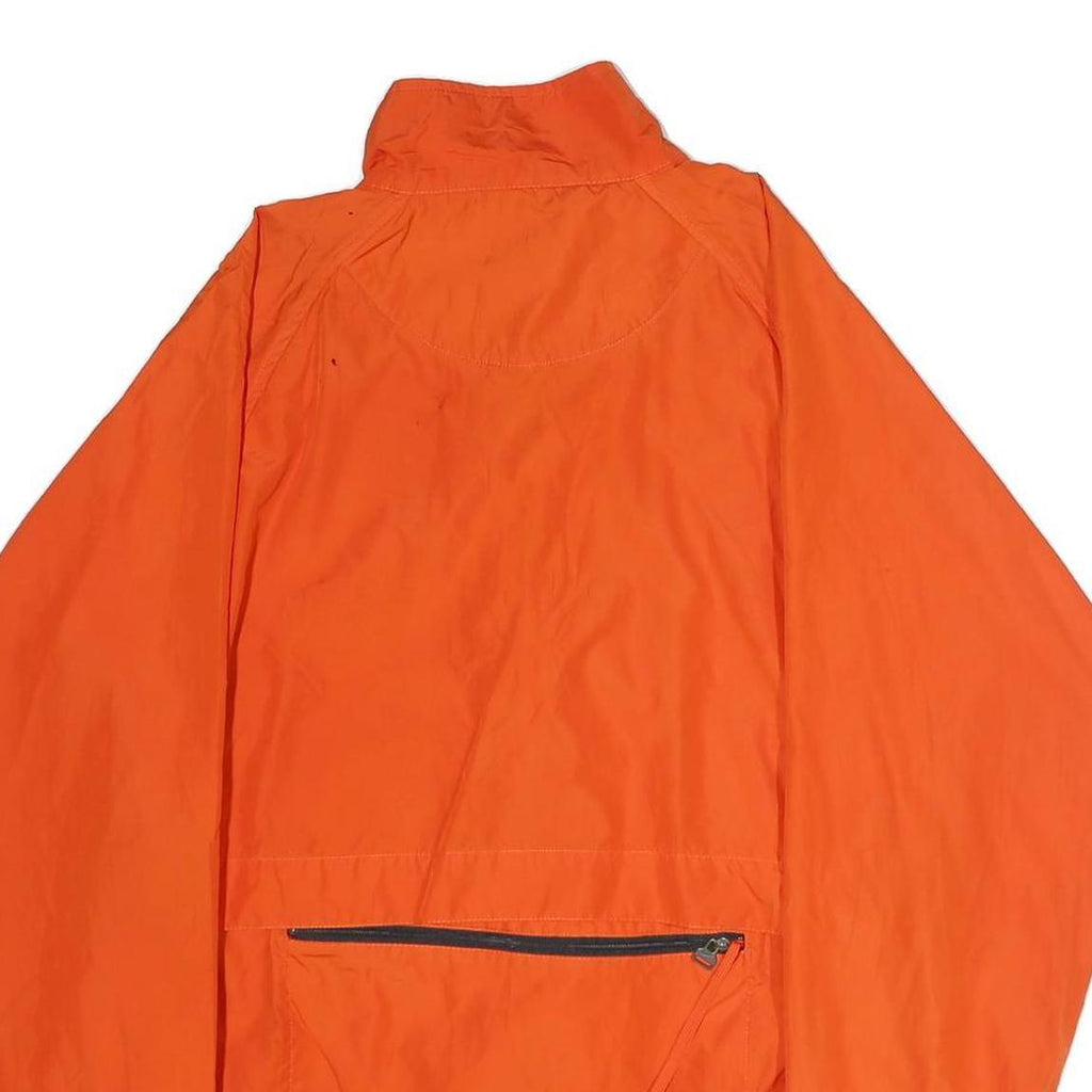 ADIDAS Mens Orange Jacket S Polyester Plain Zip Sport Lightweight Casual