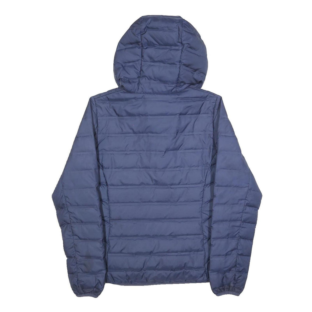 COLUMBIA Mens Blue Jacket S Polyester Lightweight Puffer Hooded Zip Outdoor