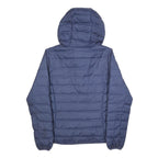 COLUMBIA Mens Blue Jacket S Polyester Lightweight Puffer Hooded Zip Outdoor