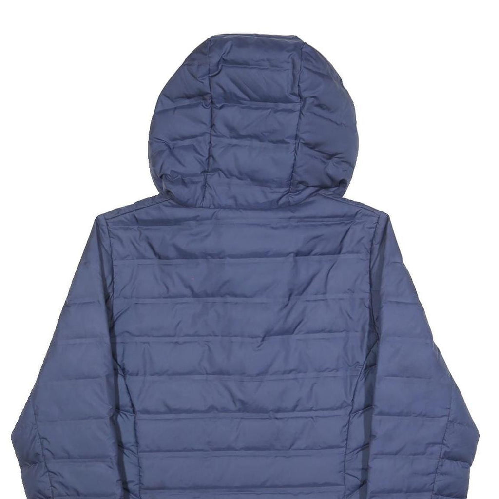 COLUMBIA Mens Blue Jacket S Polyester Lightweight Puffer Hooded Zip Outdoor