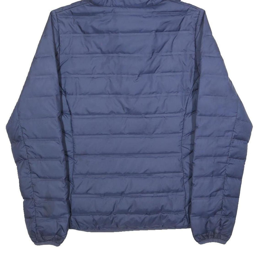 COLUMBIA Mens Blue Jacket S Polyester Lightweight Puffer Hooded Zip Outdoor