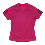 ADIDAS Womens Pink V-Neck T-Shirt XS Short Sleeve Polyester Sports Top