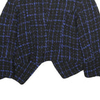 LAUREEN Womens Black & Blue Jacket UK 16 Woven Check Button Cropped Stylish