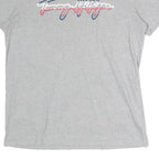 TOMMY HILFIGER Mens Grey Cotton T-Shirt L Short Sleeve Crew Neck Signature Logo