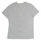 TOMMY HILFIGER Mens Grey Cotton T-Shirt L Short Sleeve Crew Neck Signature Logo