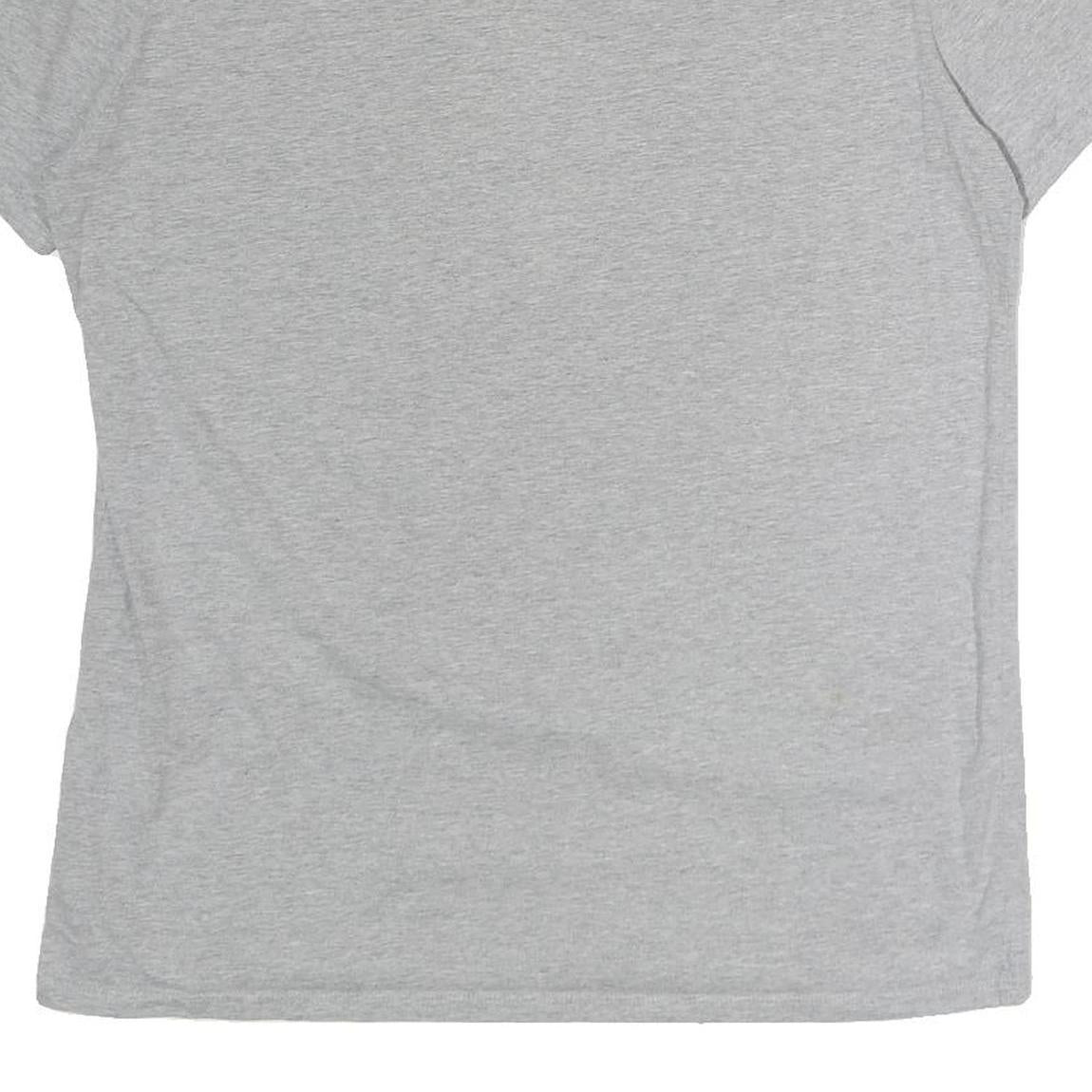 TOMMY HILFIGER Mens Grey Cotton T-Shirt L Short Sleeve Crew Neck Signature Logo