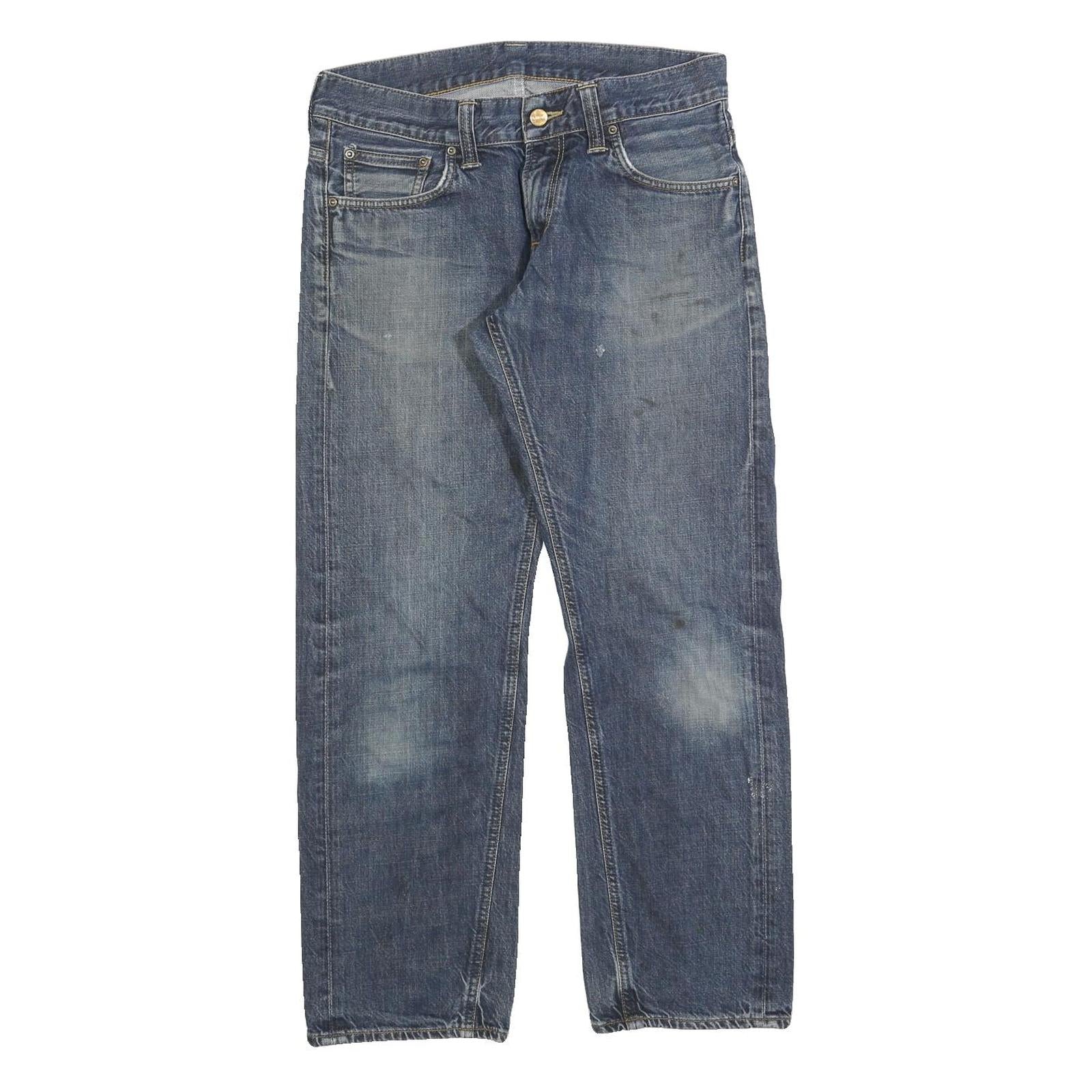 CARHARTT Mens Regular Blue Denim Jeans Zip W31 L29 Classic Durable Relaxed Fit