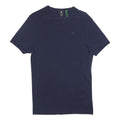 G-STAR Mens Navy Blue Plain T-Shirt M Short Sleeve Crew Neck Cotton Blend