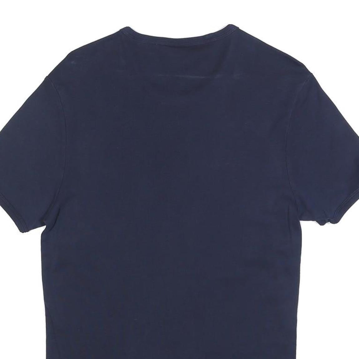 G-STAR Mens Navy Blue Plain T-Shirt M Short Sleeve Crew Neck Cotton Blend