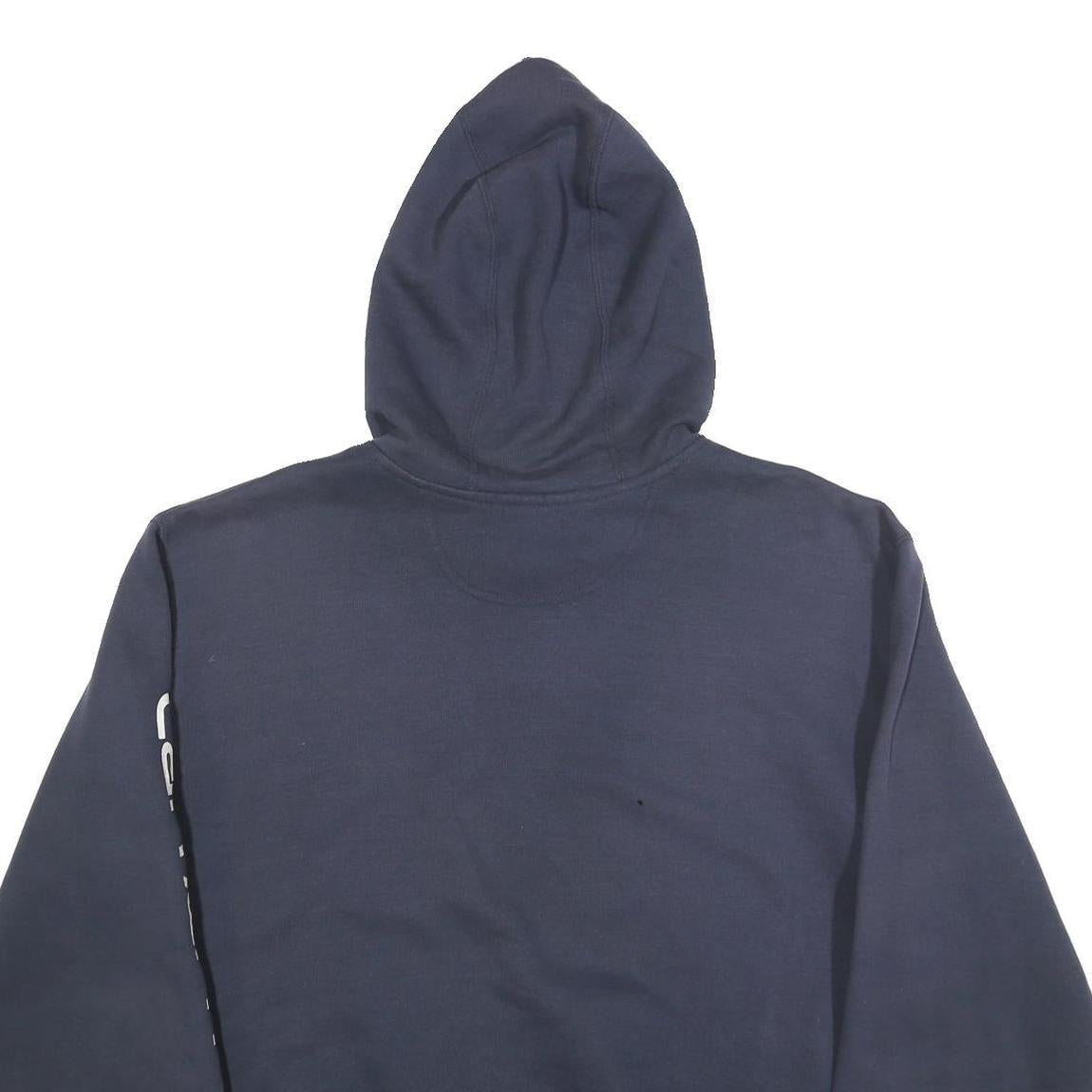 CARHARTT Mens Blue Hoodie XL Sleeve Logo Cotton Blend Pullover Casual