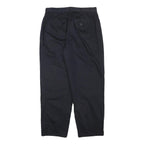 STYLE AND CO Womens Cotton Blend Black Relaxed Straight Leg Trousers W30 L27