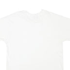 HANES Mens White L Short Sleeve Crew Neck Plain Cotton Blend T-Shirt Casual