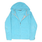 THE NORTH FACE Womens Blue Hoodie Jacket M Polyester Blend Zip Hooded Plain