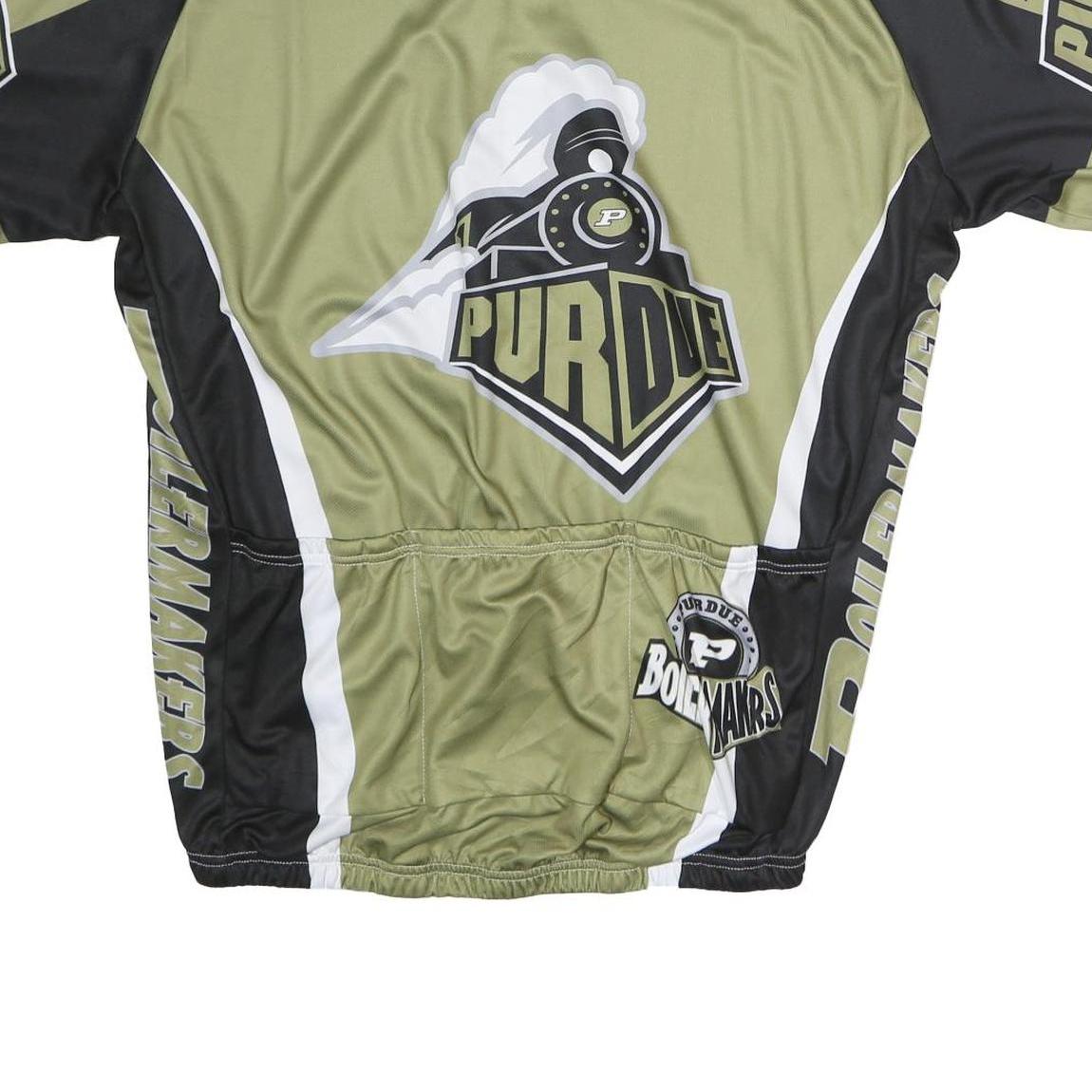 Mens Green & Black Purdue Graphic T-Shirt 5XL Short Sleeve Crew Neck Cycling