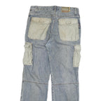 SMART Mens Blue Regular Fit Straight Leg Denim Jeans W31 L30 Cargo Pockets Zip