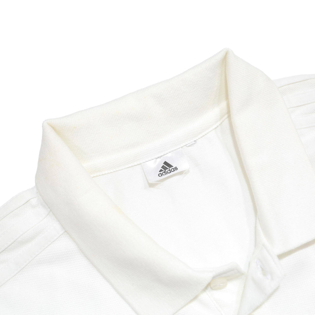 ADIDAS Mens White Polo Shirt M Cotton Blend Sports Casual Short Sleeve Basic