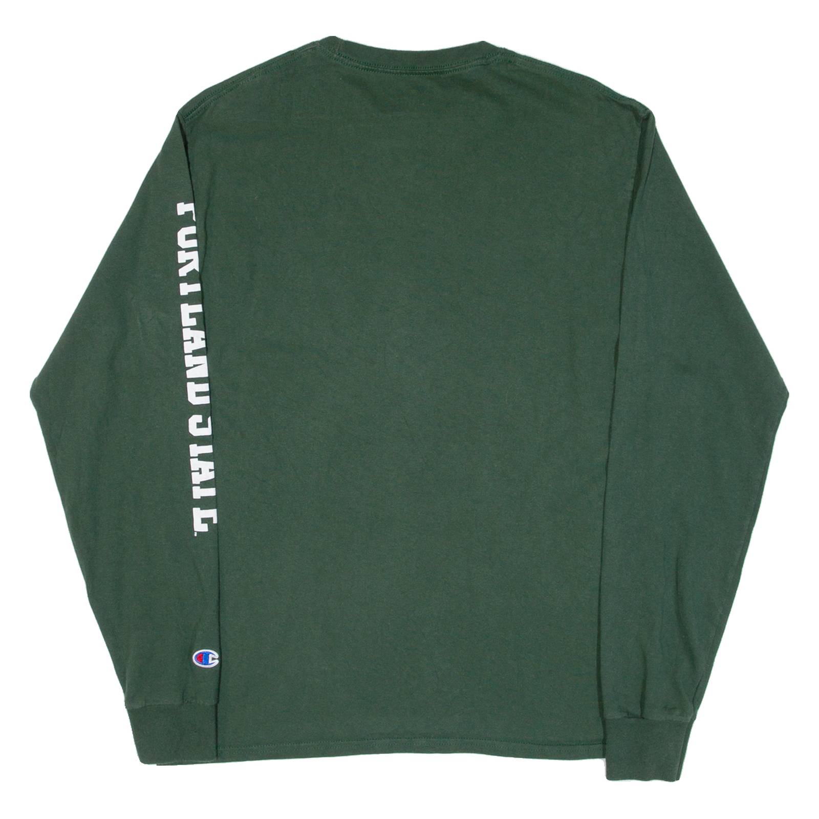 CHAMPION Portland State Mens T-Shirt Green Long Sleeve USA M