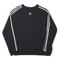 ADIDAS Womens Black & White Pullover Sweatshirt M Crew Neck Sports Casual