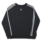 ADIDAS Womens Black & White Pullover Sweatshirt M Crew Neck Sports Casual