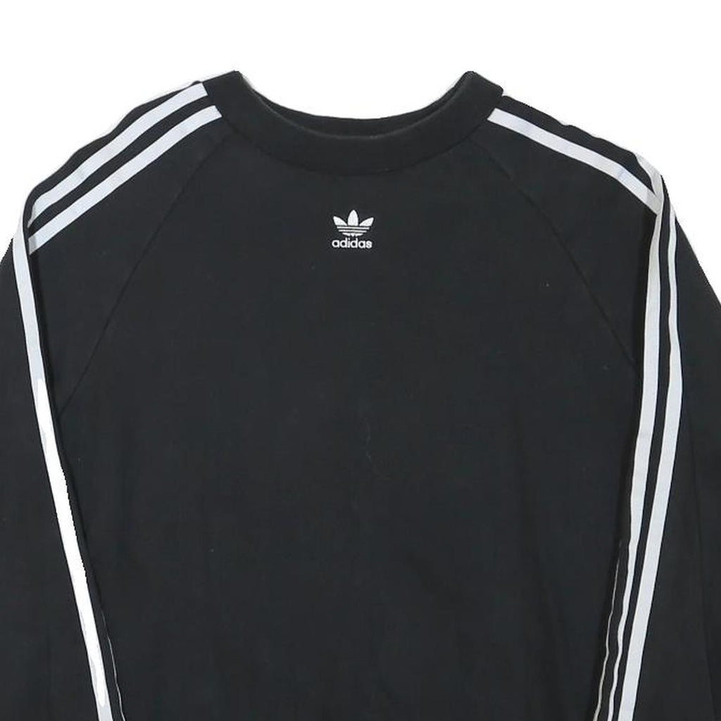 ADIDAS Womens Black & White Pullover Sweatshirt M Crew Neck Sports Casual