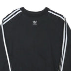 ADIDAS Womens Black & White Pullover Sweatshirt M Crew Neck Sports Casual