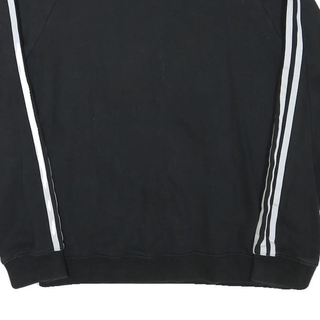 ADIDAS Womens Black & White Pullover Sweatshirt M Crew Neck Sports Casual