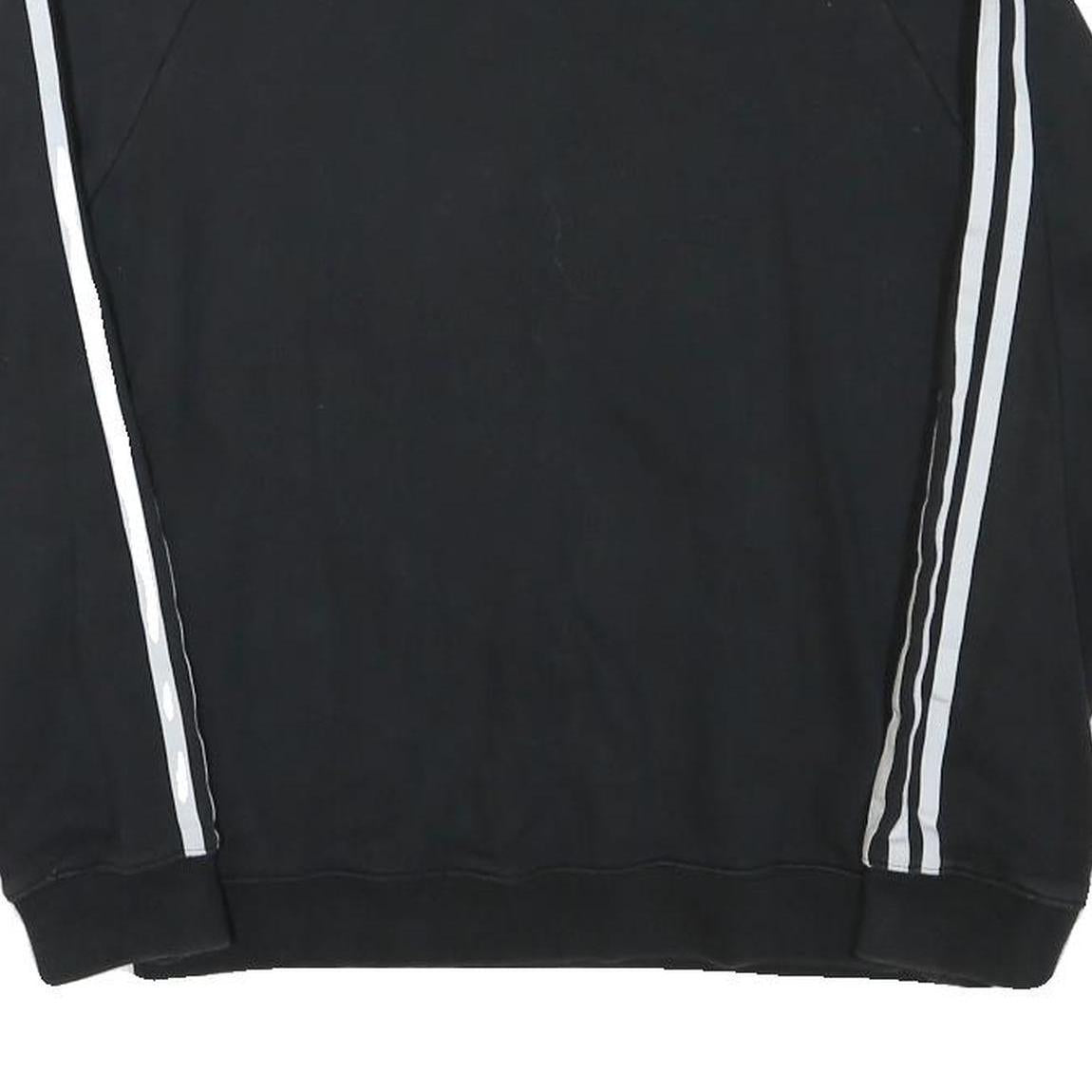 ADIDAS Womens Black & White Pullover Sweatshirt M Crew Neck Sports Casual