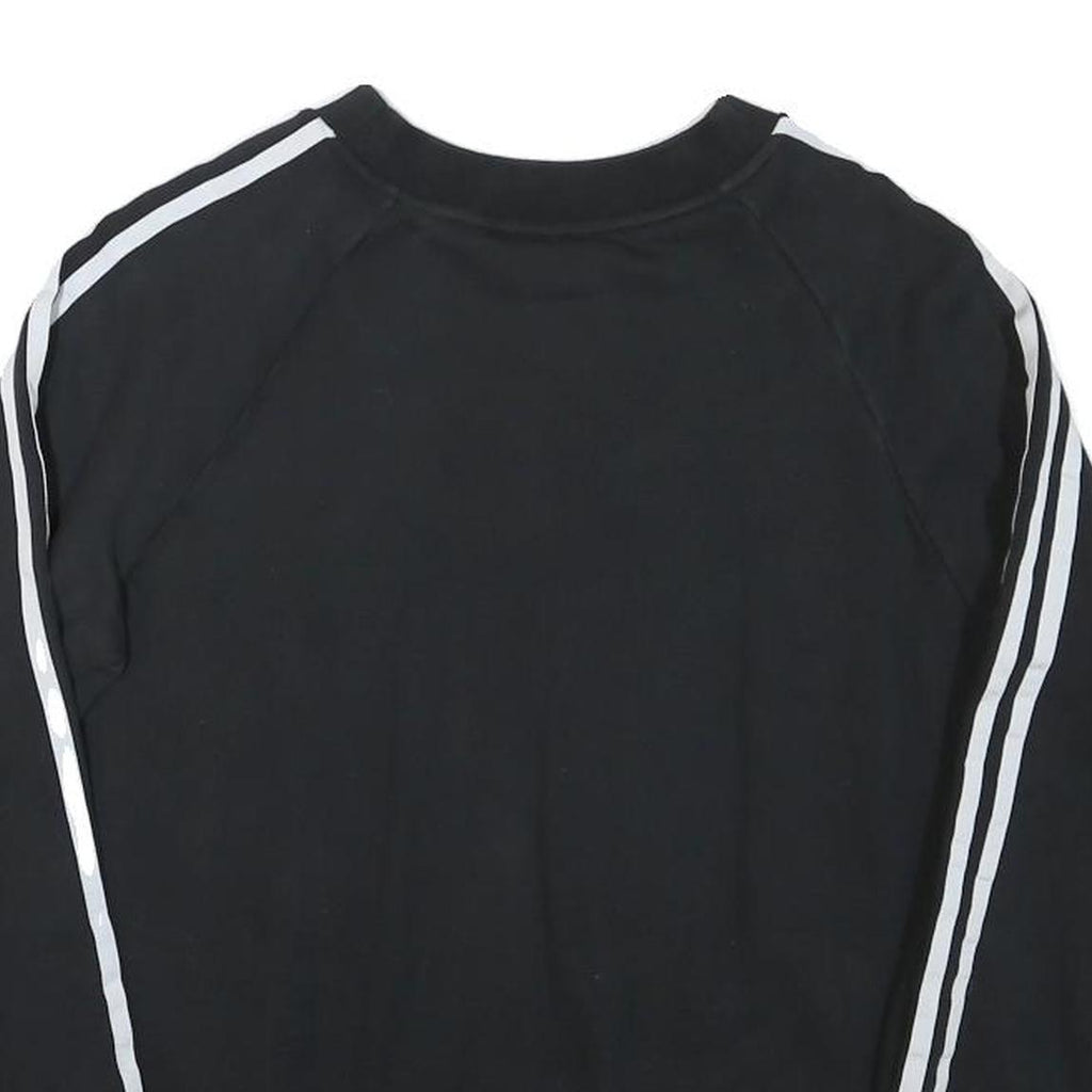 ADIDAS Womens Black & White Pullover Sweatshirt M Crew Neck Sports Casual
