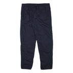 REEBOK Mens Regular Navy Blue Cotton Blend Trousers W36 L31 Drawstring Casual