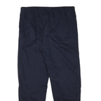 REEBOK Mens Regular Navy Blue Cotton Blend Trousers W36 L31 Drawstring Casual