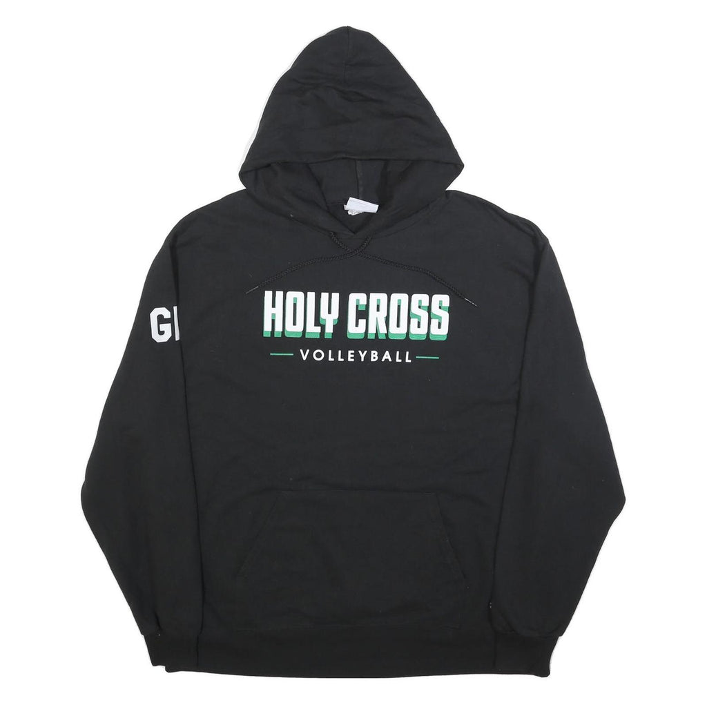 CHAMPION Mens Black Holy Cross Volleyball Hoodie XL Cotton Blend Pullover