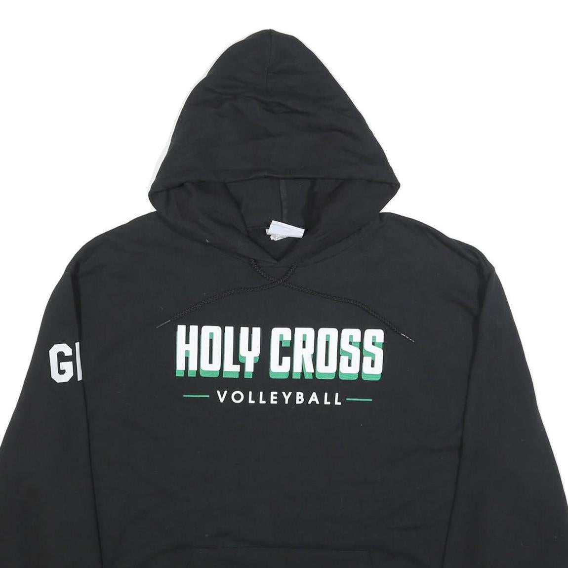 CHAMPION Mens Black Holy Cross Volleyball Hoodie XL Cotton Blend Pullover