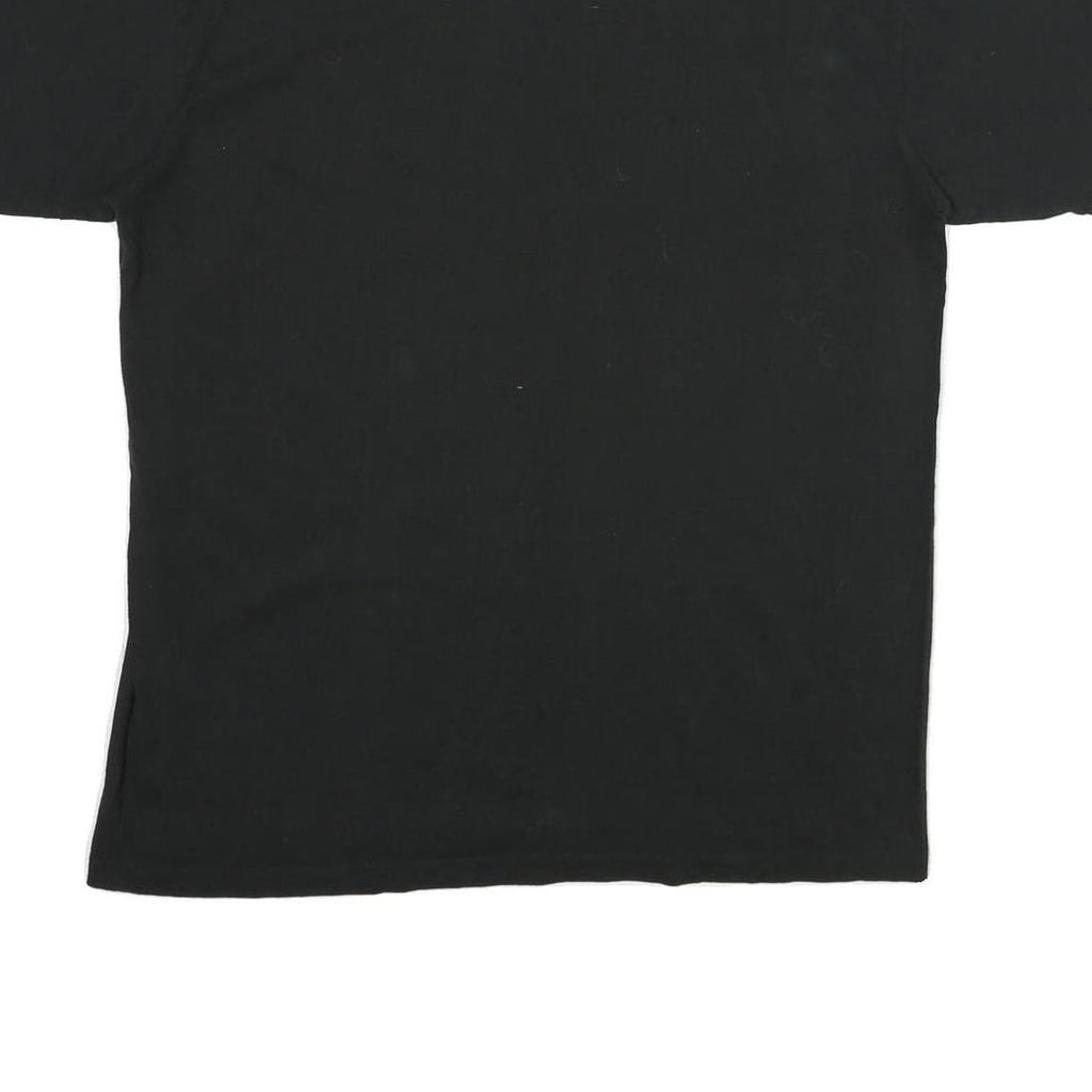 KING FASHION Mens Black Wolves Graphic T-Shirt L Short Sleeve Crew Neck