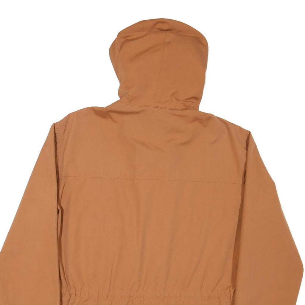 FREE SPIRIT Womens Brown Hooded Jacket M Polyester Blend Button Closure Casual