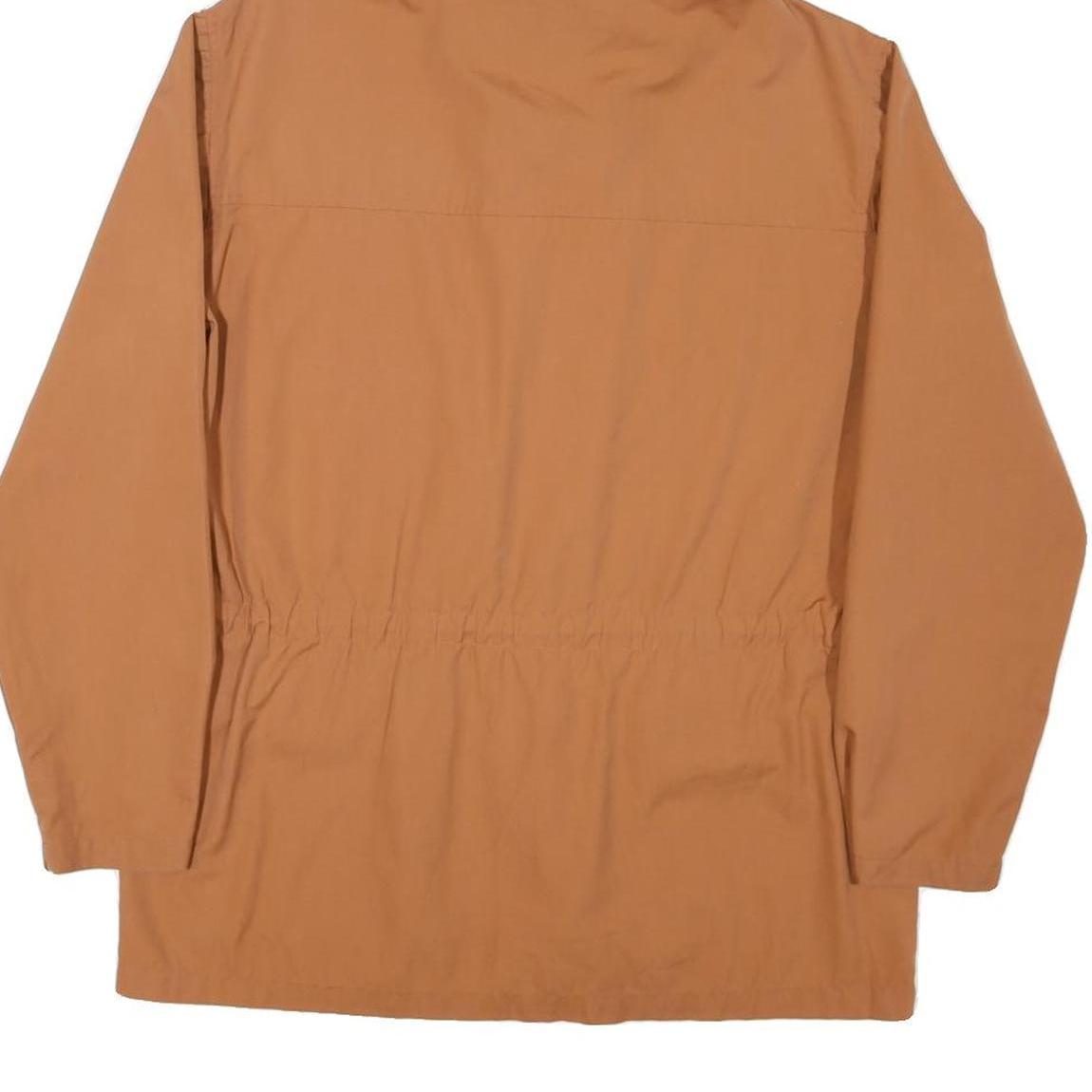 FREE SPIRIT Womens Brown Hooded Jacket M Polyester Blend Button Closure Casual