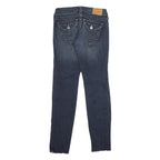 TRUE RELIGION Womens Slim Blue Denim Raw Hem Jeans W27 L32 Stylish Detail
