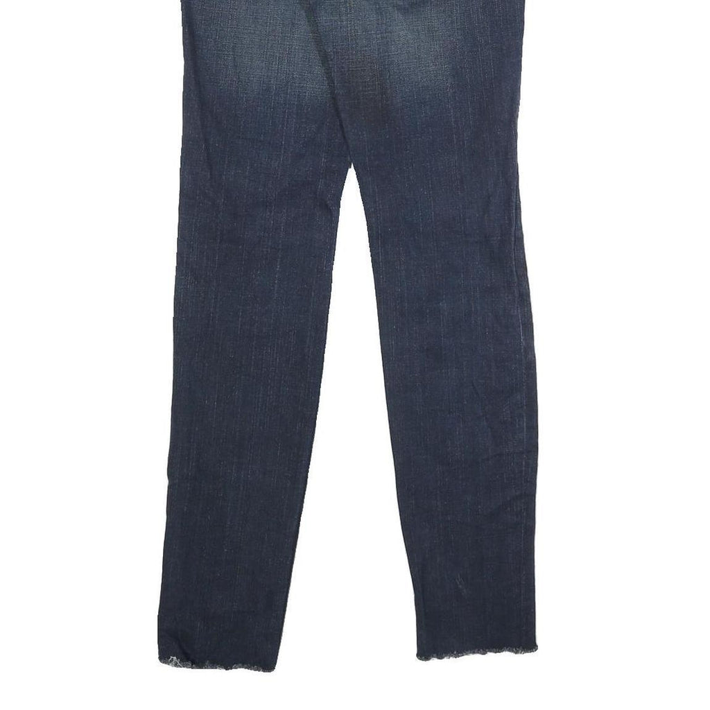 TRUE RELIGION Womens Slim Blue Denim Raw Hem Jeans W27 L32 Stylish Detail