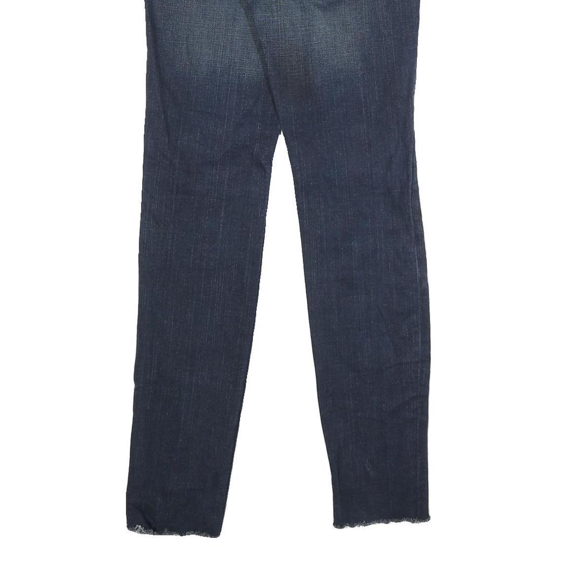 TRUE RELIGION Womens Slim Blue Denim Raw Hem Jeans W27 L32 Stylish Detail