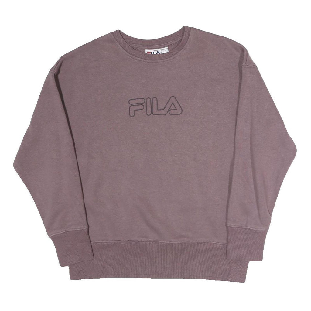 FILA Womens Purple Sweatshirt Crew Neck S Cotton Blend Casual Pullover