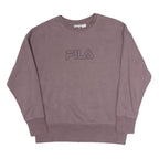FILA Womens Purple Sweatshirt Crew Neck S Cotton Blend Casual Pullover