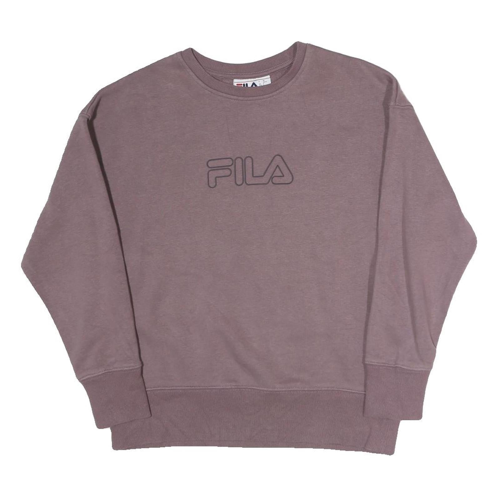 FILA Womens Purple Sweatshirt Crew Neck S Cotton Blend Casual Pullover